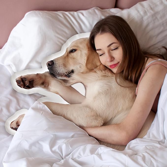 Custom Pillow - Custom Pet Pillow with Photo - Funny Valentines Day Gifts for Boyfriends - Personalized Photo Shaped Dog Cat Face Pillow Gifts - Personalized Gag Gifts - Customized Stuffed Animal