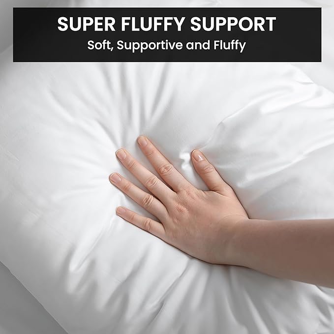 Foamily Throw Pillow Insert 20x20 (Set of 4) Premium Decorative Pillows for Couch, Bed & Living Room, Soft Fluffy Throw Pillows for Couch, Pillow Inserts for Home Decor