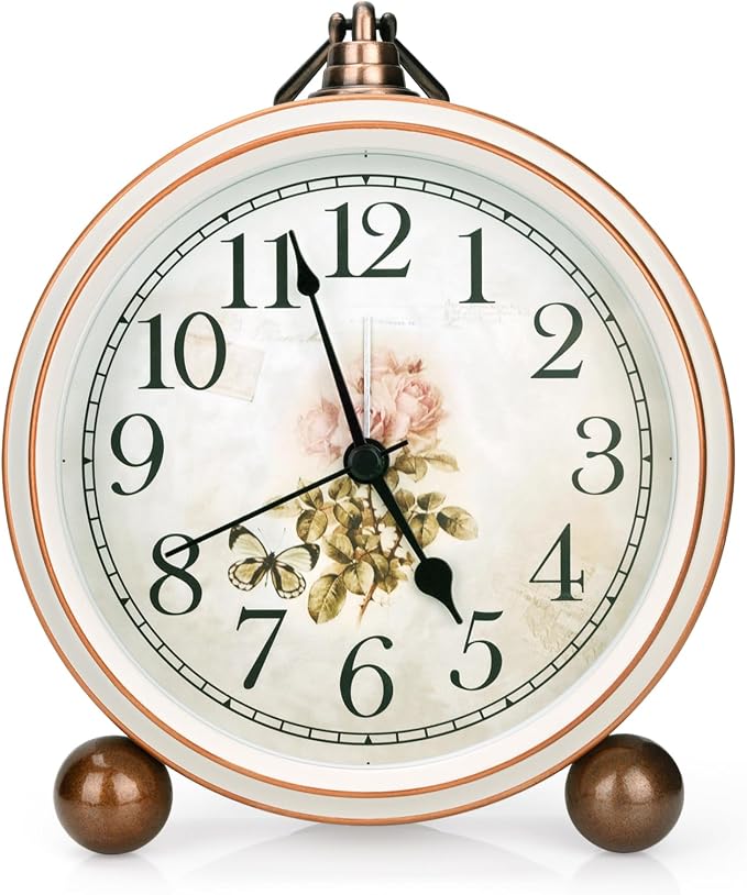 Maxspace Classic Vintage Clock - Elegant and Decorative Analog Clocks,Silent Non-Ticking Clock with Distressed Metal Frame for Office, Living Room or Bedroom - Image 9