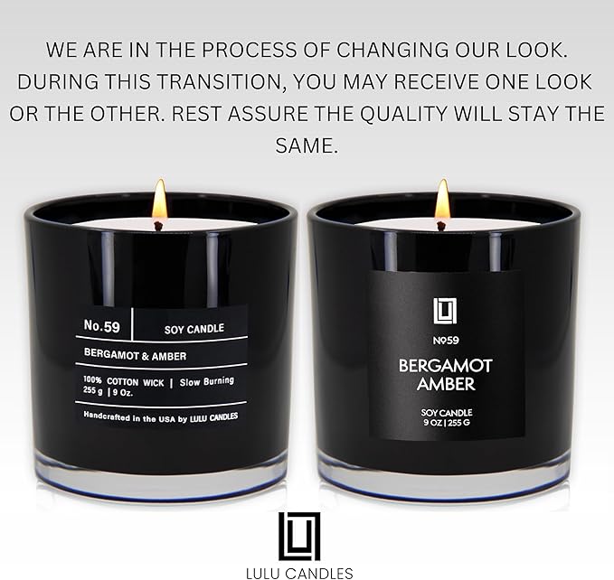 Lulu Candles | Nag Champa - Indian Incense | Highly Scented Premium Candles in Giftable Box for Home and Office | Vegan Soy Blend Jar Candle with 100% Cotton Wick | Slow Burning & Long Lasting (9 Oz.)