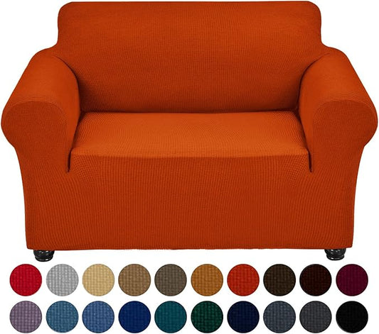 Joccun Stretch Chair Couch Cover,1-Piece Sofa Slipcover Spandex Jacquard Fabric Sofa Covers with Elastic Bottom,Furniture Protector for Dogs,Cats,Kids(Armchair,Pureed Pumpkin)