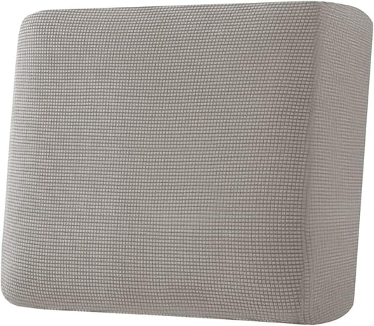 H.VERSAILTEX Super Stretch Individual Seat Cushion Covers Sofa Covers Couch Cushion Covers Slipcover Sets Thick Jacquard Textured Twill Fabric (1 Piece Chair Cushion Cover, Taupe)