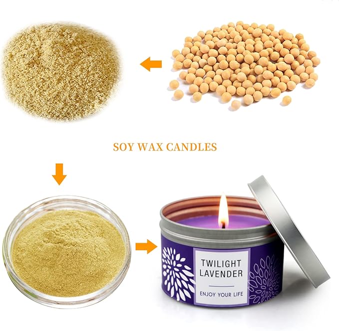 Scented Candles Gift for Women, Large 3 Pack 100 Hours Burning Time Soy Wax Candles, Bulk Value Aromatherapy Candle Set with Birthday Mothers Day Gift Box- Lavender, Orange Blossom & Mahogany Candle