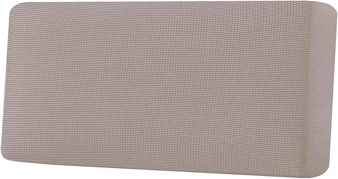 H.VERSAILTEX Super Stretch Individual Seat Cushion Covers Sofa Covers Couch Cushion Covers Slipcover Sets Thick Jacquard Textured Twill Fabric (1 Piece Sofa Cushion Cover, Sand)