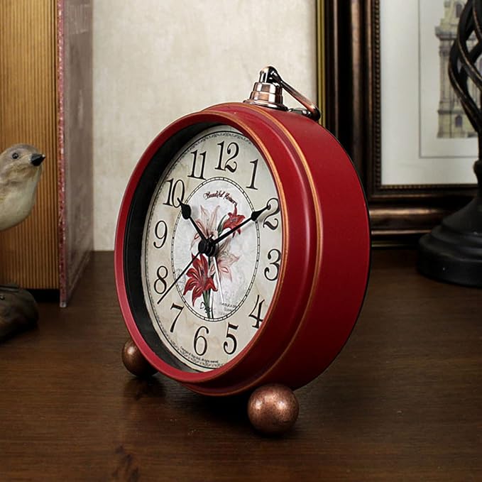 Maxspace Classic Vintage Clock - Elegant and Decorative Analog Clock,Silent Non-Ticking Clocks with Distressed Metal Frame for Office, Living Room or Bedroom - Image 8
