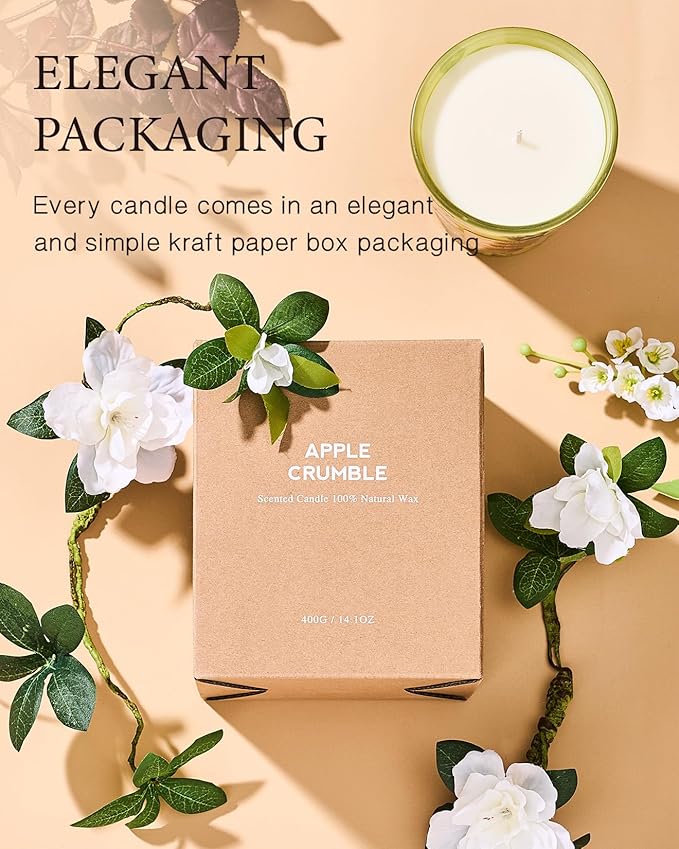 M&SENSE Peaceful Patchouli Soy Candle, 14.1oz 60H Long Lasting, Aromatherapy Candle for Meditation Stress Relief Winter Festival Housewarming Gifts