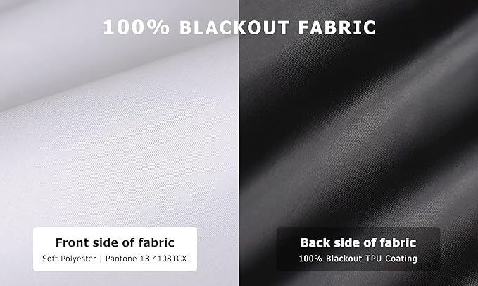 LazBlinds 100% Blackout Roller Shades, No Tools No Drill Cordless Blinds for Windows, Thermal Insulated UV Protection Privacy Window Shades for Bedroom (36''W x 72''H, White)
