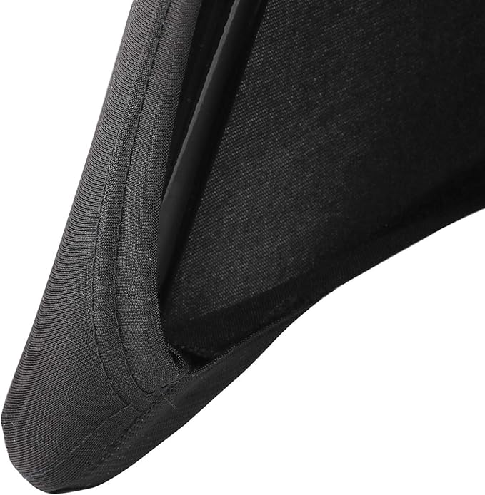 Peomeise Stretch Spandex Folding Chair Cover for Wedding Party Dining Banquet Event (Black,12pcs)