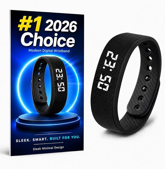 Vibrating Alarm Clock for Heavy Sleepers Silent Vibration Wristband Watch Shock Bracelet Wake up Band for Deaf People Very Loud Wearable Wrist Bed Shaker Smart Digital Extremely Deep Sleeper Mens by Unknown