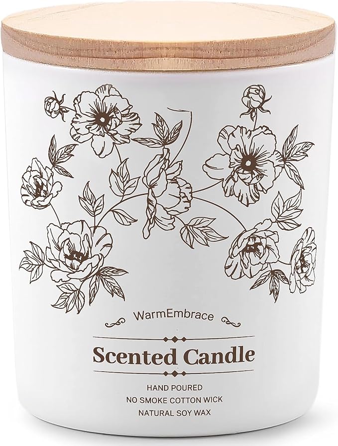 Deluxe Scented Candle for Women & Men, Lavender Soy Wax Candle, 9.2 Oz Jar Candle for Home, Scented-80 Hour Long Lasting Burning, Suitable Present for Thanksgiving, Christmas & Birthday