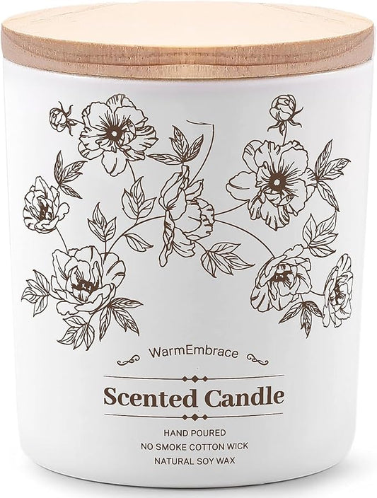 Deluxe Scented Candle for Women & Men, Lavender Soy Wax Candle, 9.2 Oz Jar Candle for Home, Scented-80 Hour Long Lasting Burning, Suitable Present for Thanksgiving, Christmas & Birthday