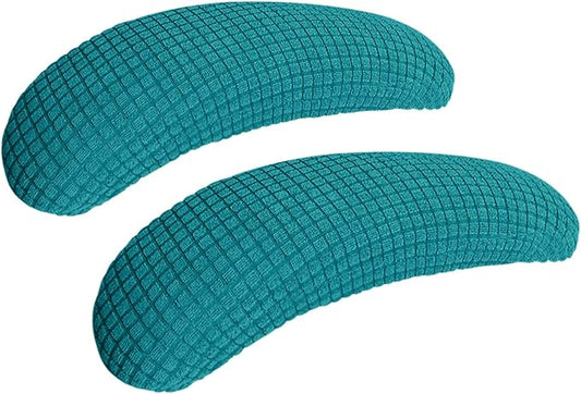 FORCHEER Office Chair Armrest Covers Stretchable Water Resistant Spandex Stretch Jacquard Elastic Band Computer Office Chair Arm Pad Covers Chair Slipcover for Desk Chairs Arm 2P-Teal