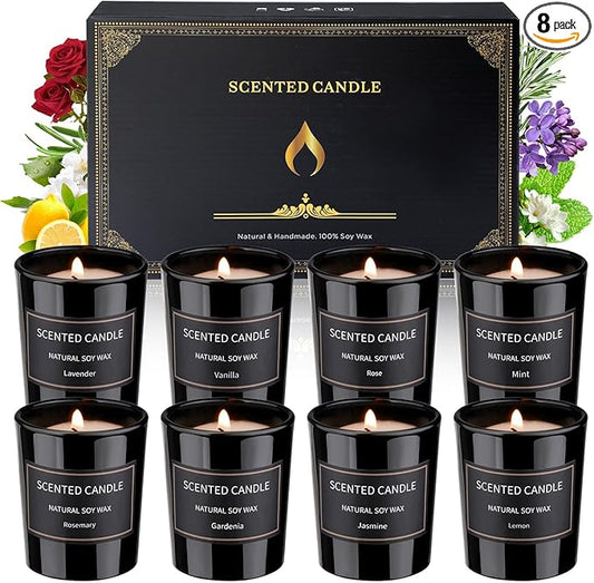 Candle Set, Holiday Scented Candle Soy Candles for Home Scented, Candle Gift Set for Women Men Holiday Candle Aromatherapy Candles, Women Gifts