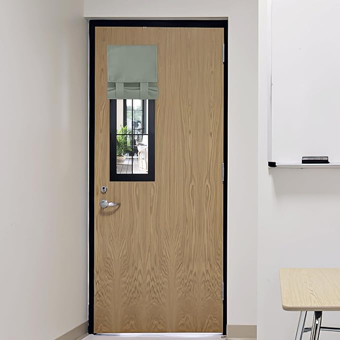 RYB HOME Door Curtains for Small Windows, Room Darkening Sides Heavy Duty Vertical Door Blinds/Shades Full Privacy for Patio Window, 1 Panel, Sage Green W12 x L40