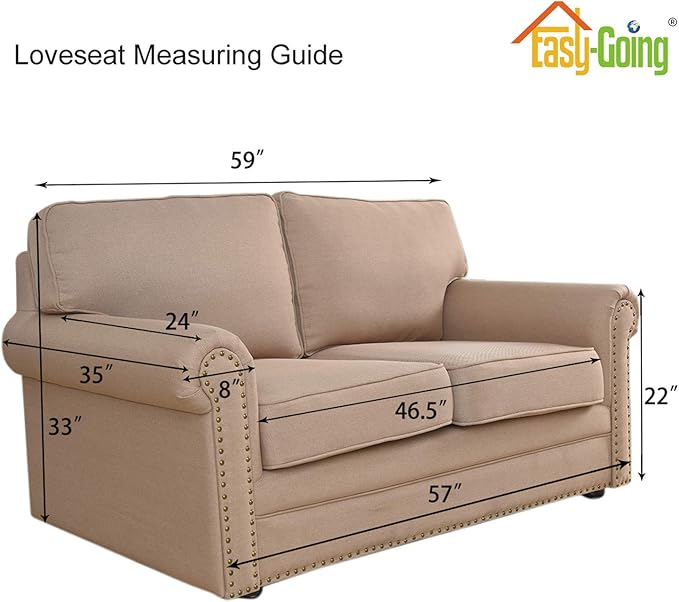 Easy-Going Stretch Loveseat Slipcover 1-Piece Sofa Cover Furniture Protector Couch Soft with Elastic Bottom for Kids Polyester Spandex Jacquard Fabric Small Checks (Loveseat, Deep Teal)