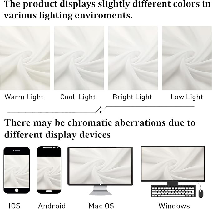 Lecloud Ivory Sheer Curtains 50 Inch Length 2 Pcs, Rustic Farmhouse Curtains with Rod Pockets, Light Filtering Window Solid Drapes for Bedroom Bathroom Basement Living Room, Each Panel 42" W x 50" L