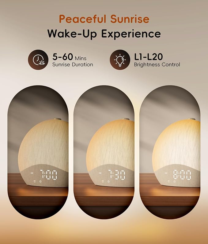 ecozy Sunrise Alarm Clock, White Noise Machine, Sound Machine for Bedroom - Image 3