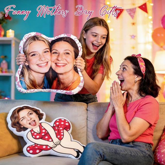 Custom Pillow - Custom Pet Pillow with Photo - Funny Valentines Day Gifts for Boyfriends - Personalized Photo Shaped Dog Cat Face Pillow Gifts - Personalized Gag Gifts - Customized Stuffed Animal