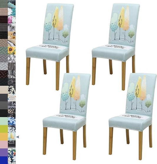 BIETYONE Chair Covers,Dining Room Chair Covers Set of 4,Stretch Kitchen Chair Cover,Washable Dining Chair Cover,Parsons Chair Slipcovers Protective,for Home,Restaurant,Banquet