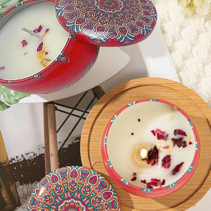 Gardenia Scented Candles, Aromatherapy Candles for Home, Long Burn Scented Candles with Lid, Sustainable Use of Tin Boxes for Birthday Valentine Mother's Thanksgiving Day Present