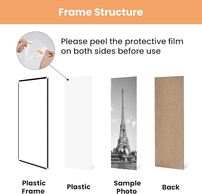 upsimples 16x24 Picture Frame Black 3 Pack, Scratch-Proof Poster Frames 16 x 24 for Photo Gallery - Slide-In Strips, Horizontal or Vertical Wall Mounting