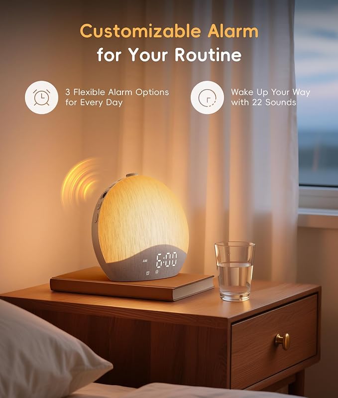 ecozy Sunrise Alarm Clock, White Noise Machine, Sound Machine for Bedroom - Image 4