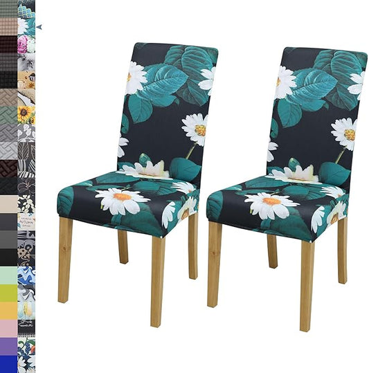 BIETYONE Chair Covers,Dining Room Chair Covers Set of 2,Stretch Kitchen Chair Cover,Washable Dining Chair Cover,Parsons Chair Slipcovers Protective,for Home,Restaurant,Banquet