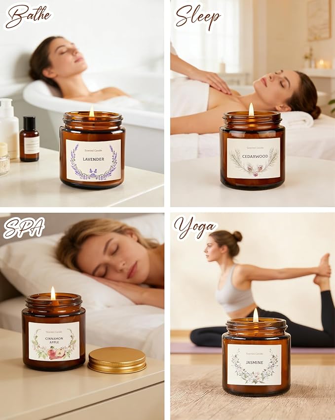 Scented Candle Gift Set for Women, 10 Pack Long Lasting Soy Wax Candles, Aromatherapy Candles for Home, Perfect Gifts for Birthday, Mother’s Day, Thanksgiving & Holidays
