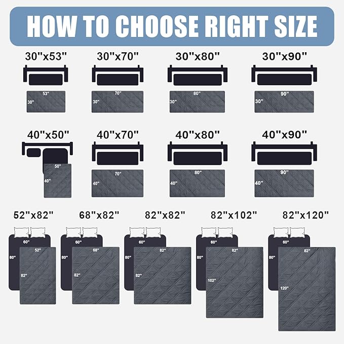 Smiry Waterproof Dog Bed Cover Pet Blanket, Soft Washable Dog Blanket for Furniture Bed Couch Sofa Reversible, Checkered (68"x82", Dark Grey/Dark Grey)