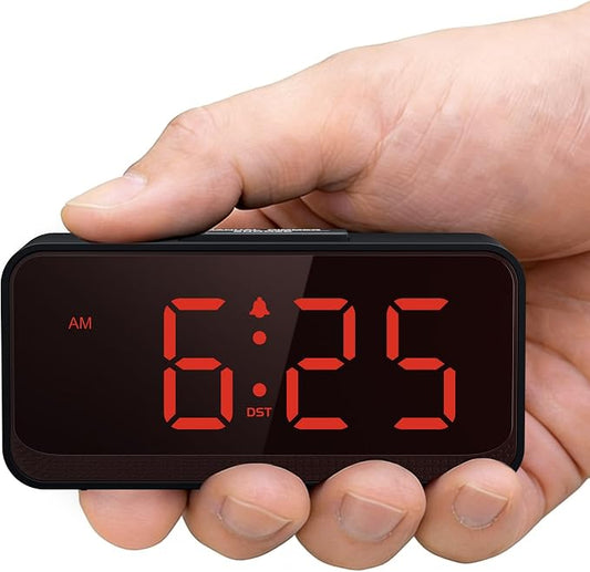 Battery Operated Small Alarm Clock: Compact Cordless Design by SruBambi