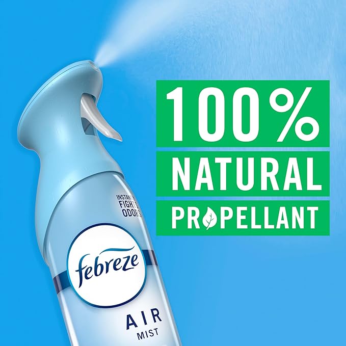 Febreze Air Mist, Air Freshener Spray, Odor Fighting Room Spray, Deodorizer for Home Bathroom Kitchen Office Apartment Dorm Room Classroom, Kitchen Odor Fighter Fresh Lemon Scent, 8.1oz