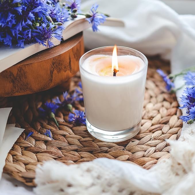 72 Pack White Unscented Clear Glass Filled Votive Candles. Hand Poured Wax Candle Ideal Gifts for Aromatherapy Spa Weddings Birthdays Holidays Party