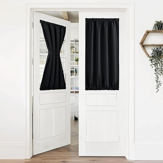 NICETOWN Classroom Door Window Cover, Thermal Insulated Blackout Shades for Classroom Door, Room Darkening Design Blocks Views, Window Cover Lockdown, 36" x 40", 1 Panel, Black