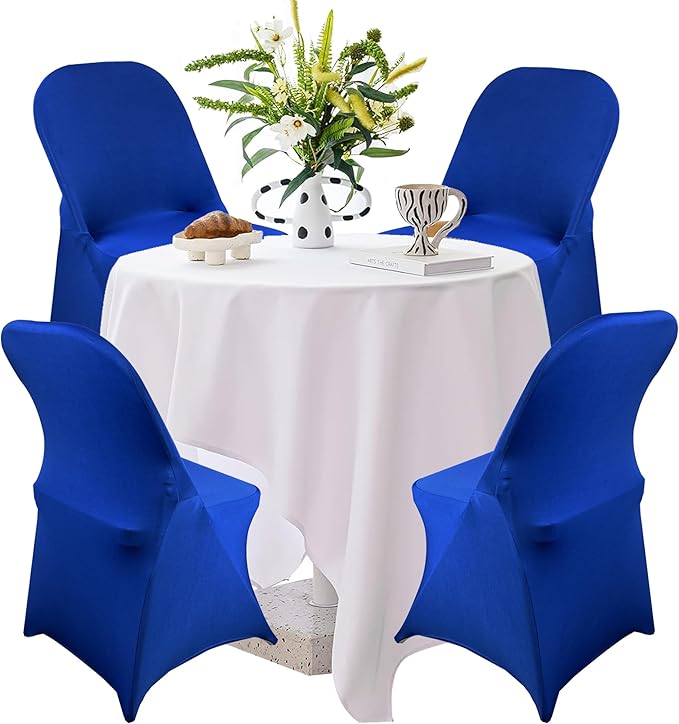 40PCS Stretch Spandex Folding Waterproof Chair Covers,Universal Fitted Chair Cover Protector for Wedding Party Banquet Holidays Celebration Decoration(Royal Blue)