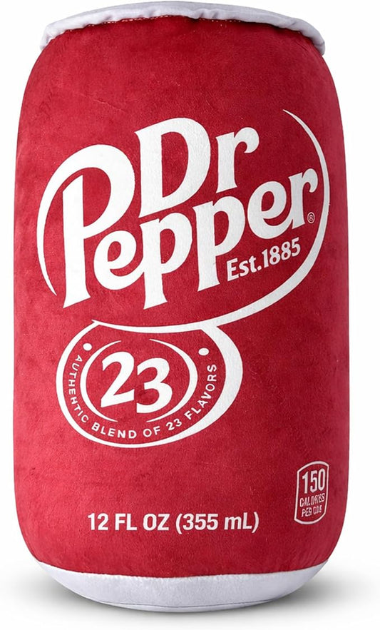 Dr Pepper Pillow – Soda Can Plush Pillow, Funny Gag Gift for Men & Women, Soft Decorative Cushion for Bedroom, Living Room & Couch