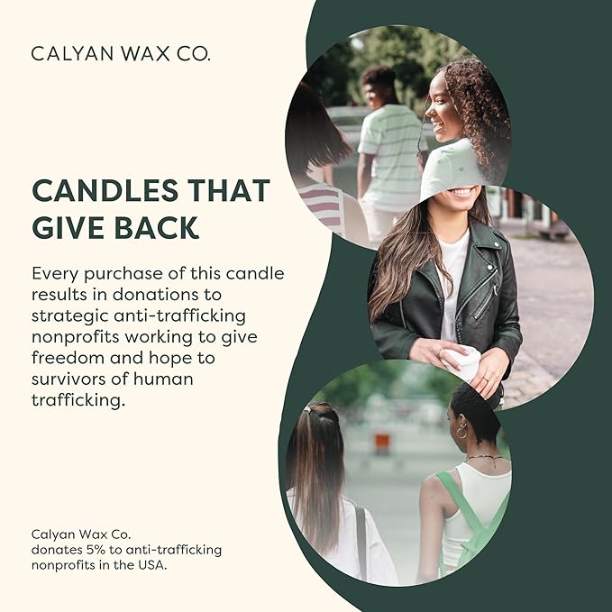 Calyan Wax Co. Rosewood & Amber 3 Wick Scented Candle - 43 Hour Burn - Luxury 3 Wick Soy Candles - Non Toxic Soy Wax Candles - Long Lasting Large Glass Jar Candle for Home - 14.9oz