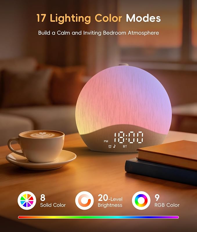 ecozy Sunrise Alarm Clock, White Noise Machine, Sound Machine for Bedroom - Image 7