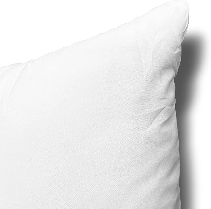 EDOW Throw Pillow Inserts, Set of 2 Lightweight Down Alternative Polyester Pillow, Couch Cushion, Sham Stuffer, Machine Washable. (White, 12x20)
