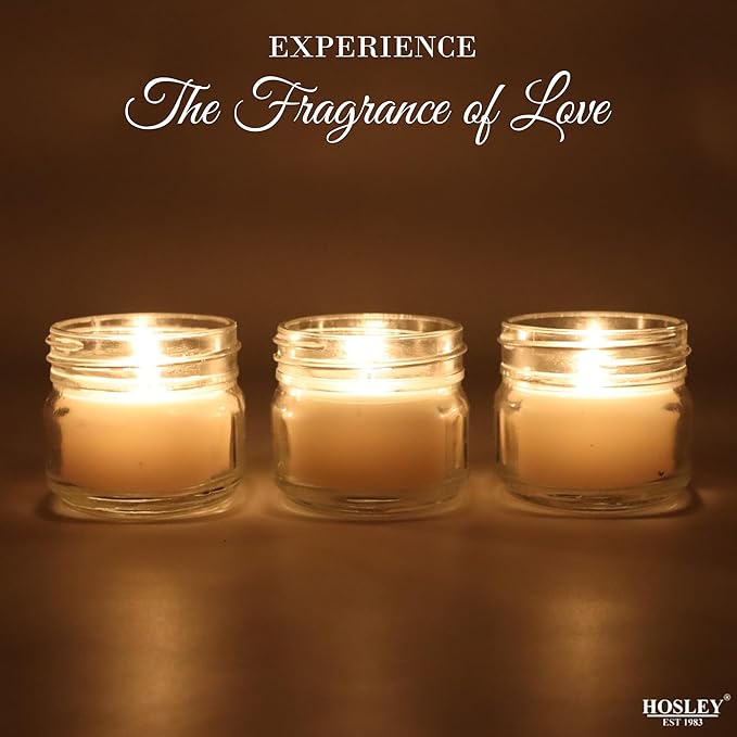Hosley Jar Candle Orange Cassis Scented Classic 3oz Clear Glass Jar Single Wick Candle, Over Upto 20 Hours of Burn Time, Ideal for Creating Relaxing Ambience & Holiday Gifting