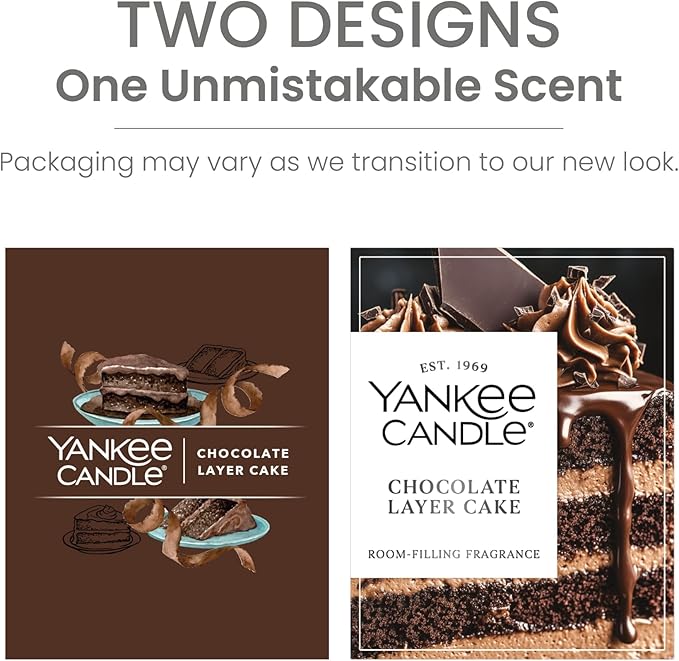 Yankee Candle Large Tumbler Scented Candle with up to 80 Hour Burn Time, Premium Plant Wax Blend for Consistent Burn, 20 oz Tumbler Candle with Room Filling Fragrance, Chocolate Layer Cake