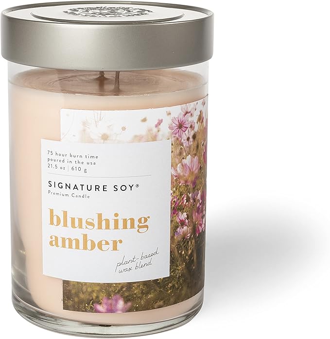 Signature Soy Lidded Blushing Amber Scented Candle Extra Large Jar