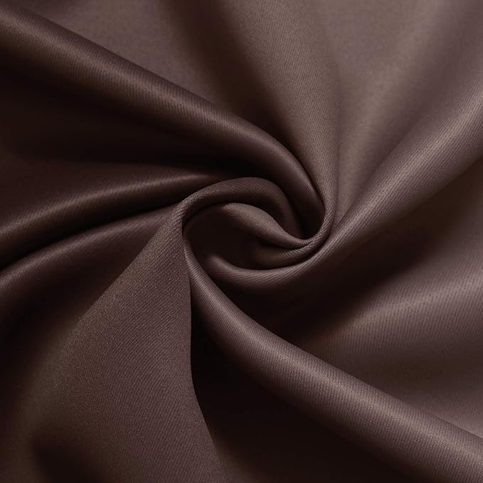 COSVIYA Grommet Ombre Room Darkening Curtains 84 inch Length 2 Panels, Brown and Grayish White Gradient Drapes Light Blocking Insulated Thermal Window Curtains for Bedroom/Living Room,52x84 inches