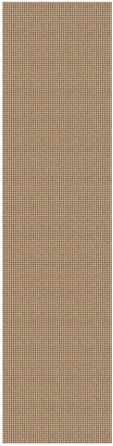 IOHOUZE Washable Runner Rug 2.6x8 Non Slip Rubber Backed Wide Hallway Runner Entryway Runner Indoor, Kitchen Rugs Woven Cotton Floor Carpet for Hall Bedroom, Orange/Tan/Brown