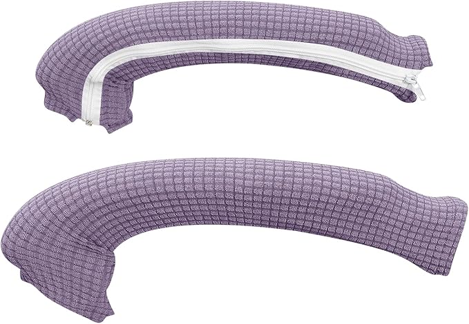 FORCHEER Office Chair Armrest Cover Stretchable Water Resistant Spandex Stretch Jacquard Computer Office Chair Arm Pad Covers Chair Slipcover for Desk Chairs Arm 2P-Purple