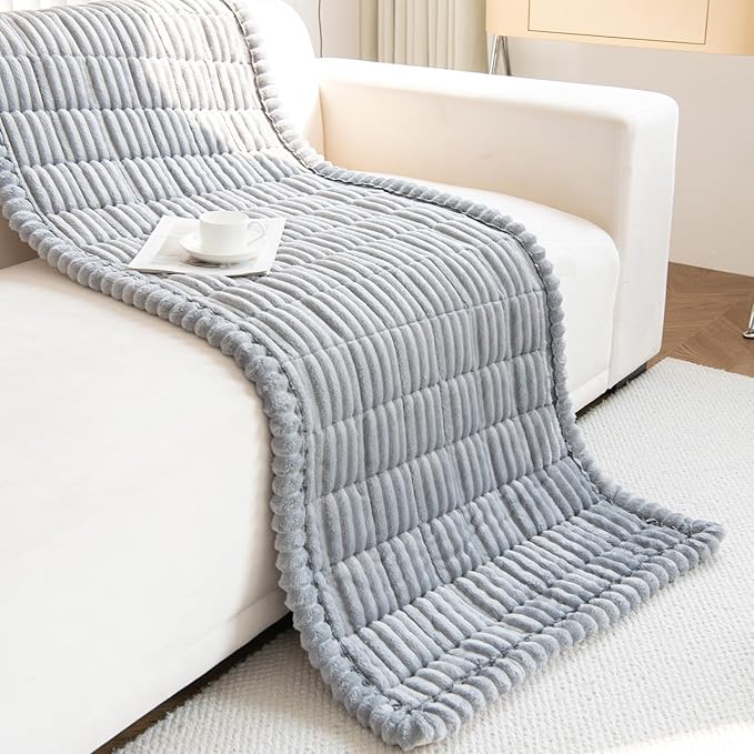 Gumfolk Pet Couch Covers for Sofa Slipcovers Couch Protector for Dogs Washable Cushion Cover, Sofa Pad Blanket Furniture, Grey, 27in*47in