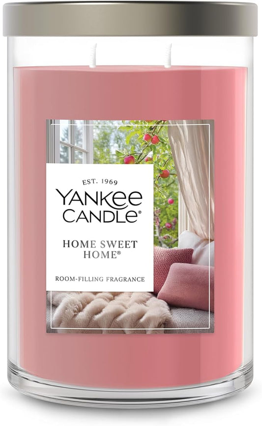 Yankee Candle Large Tumbler Scented Candle with up to 80 Hour Burn Time, Premium Plant Wax Blend for Consistent Burn, 20 oz Tumbler Candle with Room Filling Fragrance, Home Sweet Home