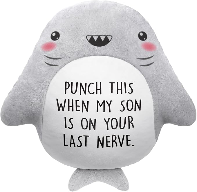 Funny Daughter in Law Gifts - Novelty Cute Shark Pillow- Mothers Day/Wedding/Bridal Shower/Birthday Gifts for Daughter in Law, Future DIL, Sons Girlfriend, 15”×15”