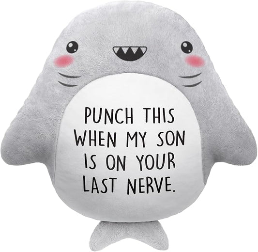 Funny Daughter in Law Gifts - Novelty Cute Shark Pillow- Mothers Day/Wedding/Bridal Shower/Birthday Gifts for Daughter in Law, Future DIL, Sons Girlfriend, 15”×15”