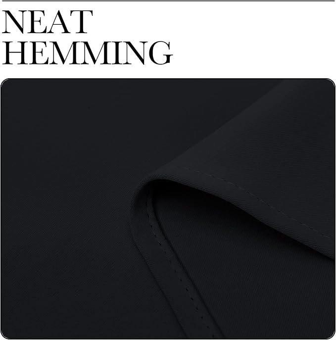NICETOWN Black Out Curtain Panels - Home Decoration Thermal Insulated Solid Grommet Blackout Curtains/Drapes for Hall/Dining Room (Set of 2, 42 inches by 90 Inch, Black)