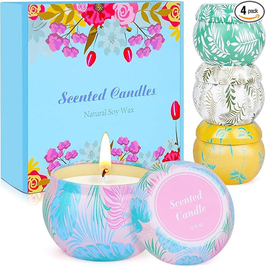 Scented Candles Bulk Gifts for Women, Aromatherapy Candle for Home Scented,Natural Soy Candle, Small Candles for 180 Hours Burning Time, Candle Set for Mother, Women, Friends and Coworkers